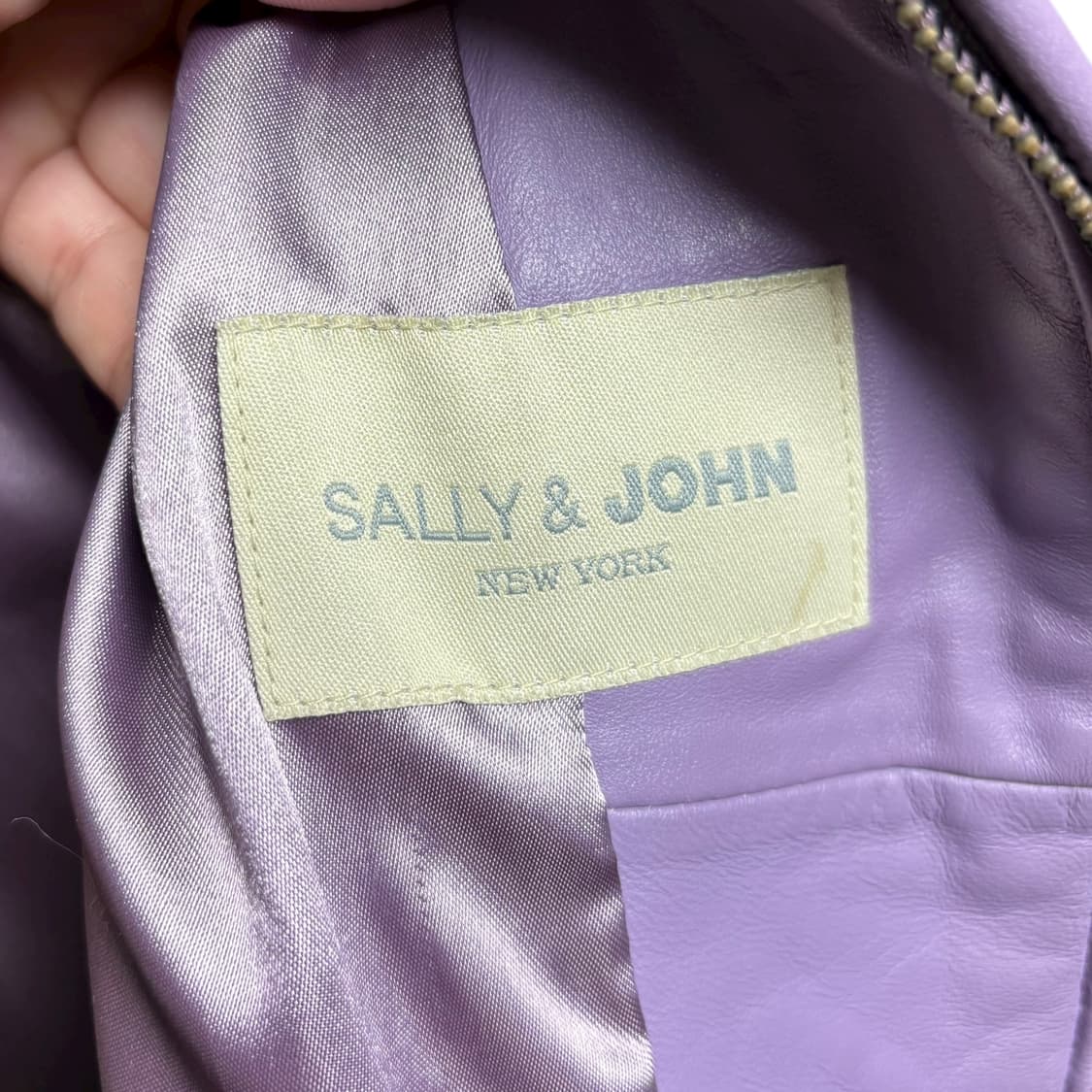 3686 연보라 양가죽 양털 여우털 퍼자켓 상품이미지7