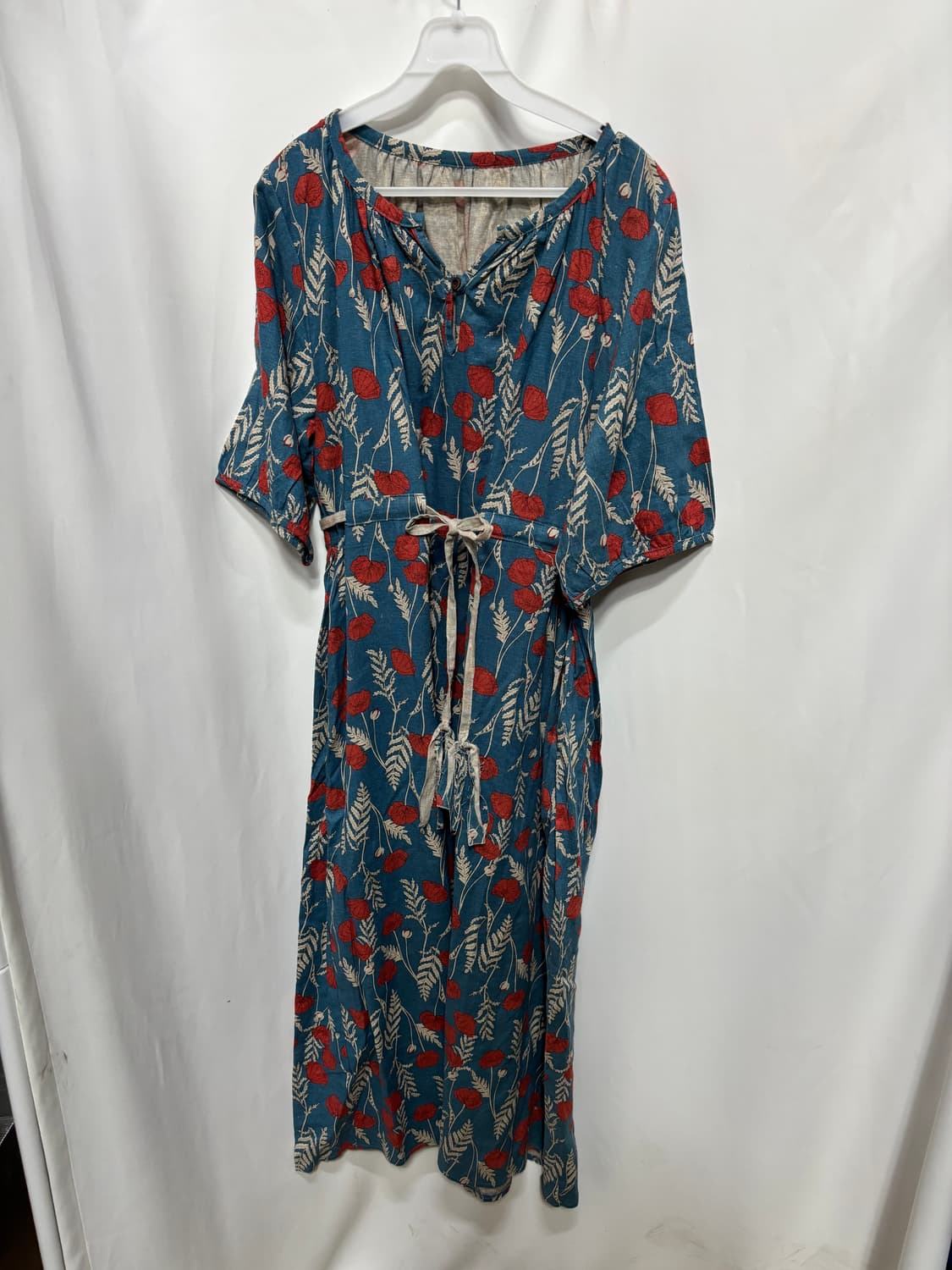 플로럴 및 리프 프린트 맥시 롱 원피스 상품이미지1