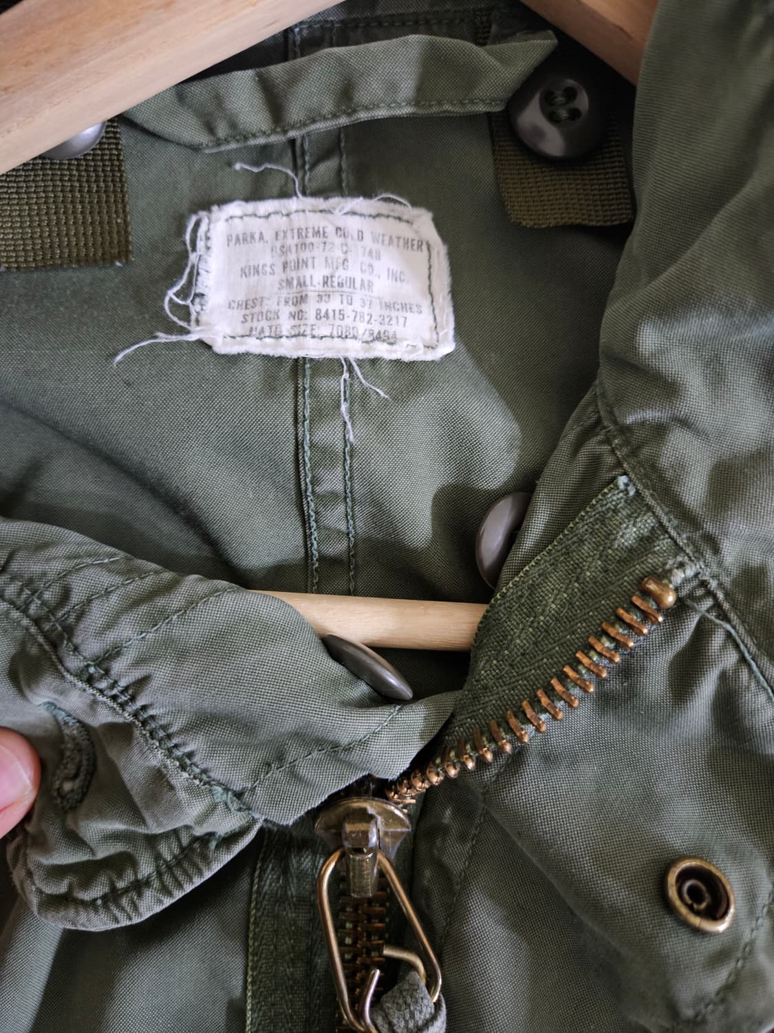 70s Og 미군 m65 피쉬테일 파카 일명 개파카 s/r 상품이미지5