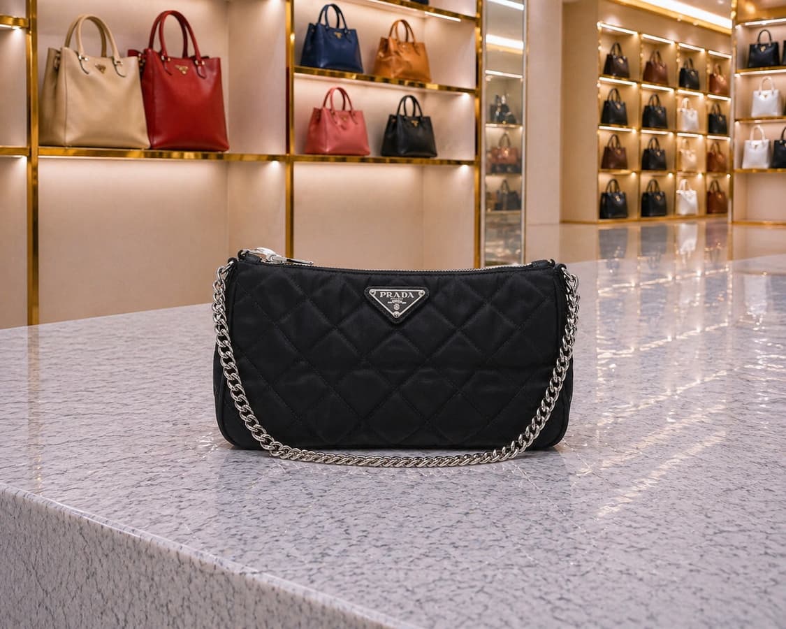 [A급] 프라다 퀼팅 나일론 숄더백 판매합니다!!! 상품이미지1