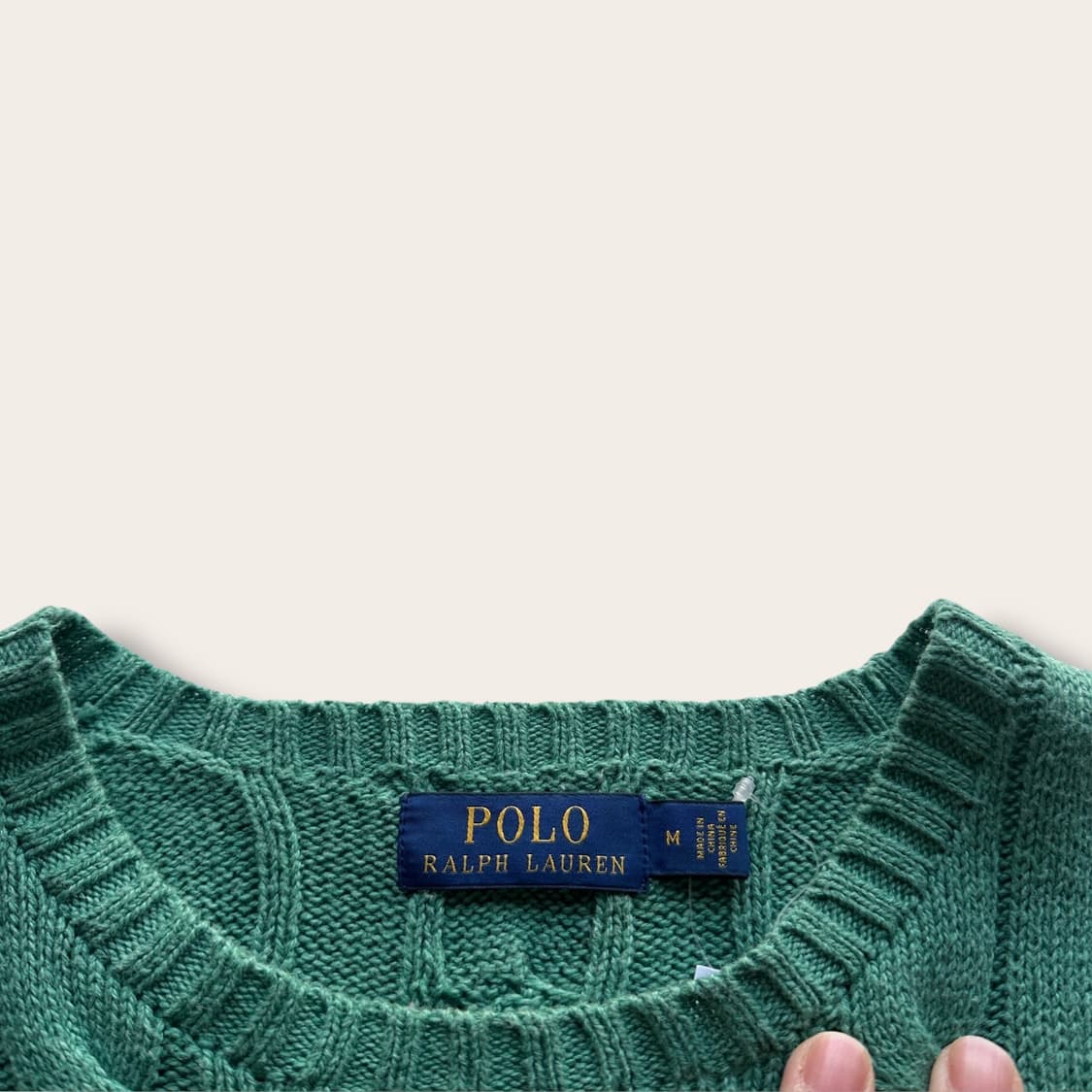 폴로 랄프로렌 파스텔 그린 케이블 니트 상품이미지3
