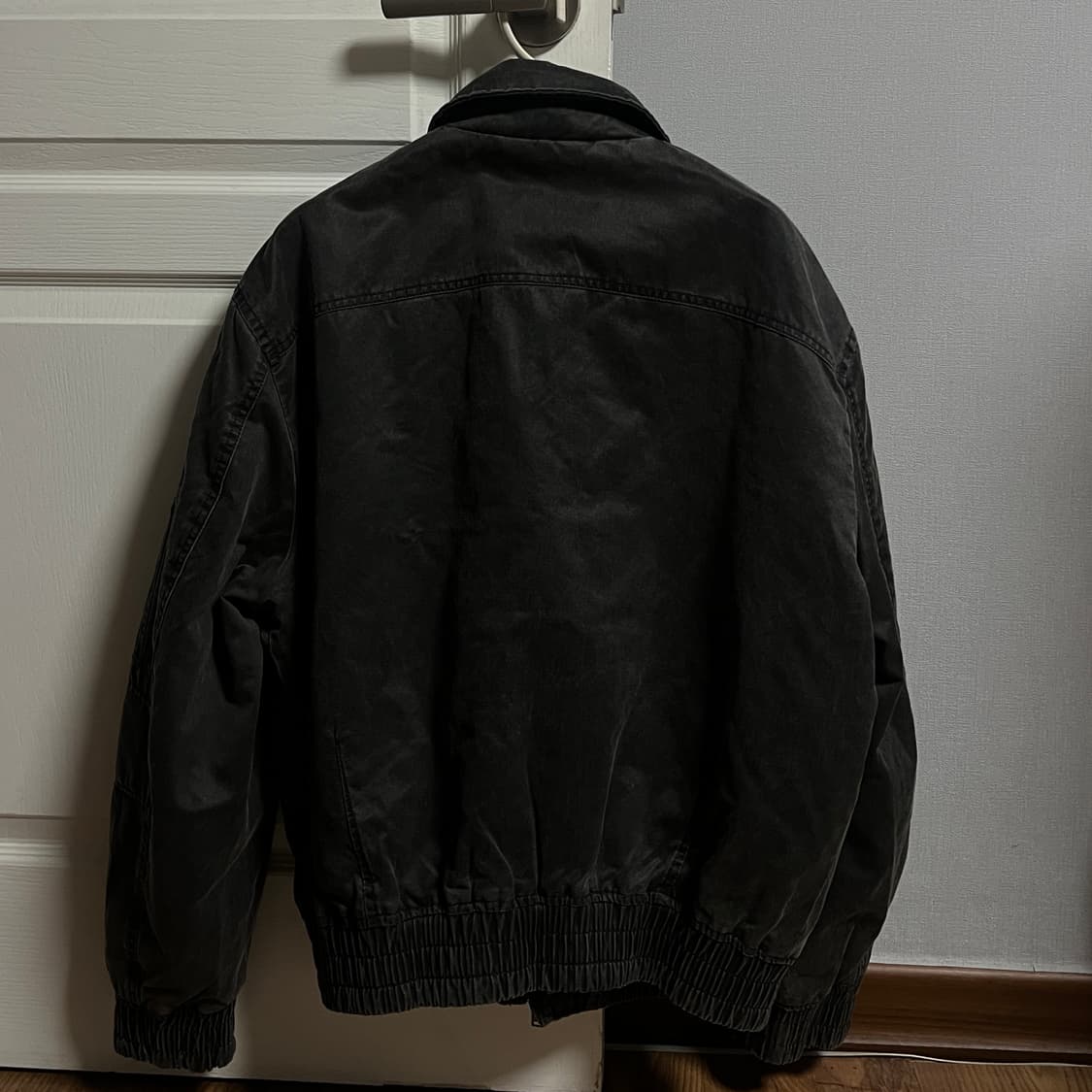 자라 왁스드 이펙트 워시드 자켓 그레이 L 상품이미지3