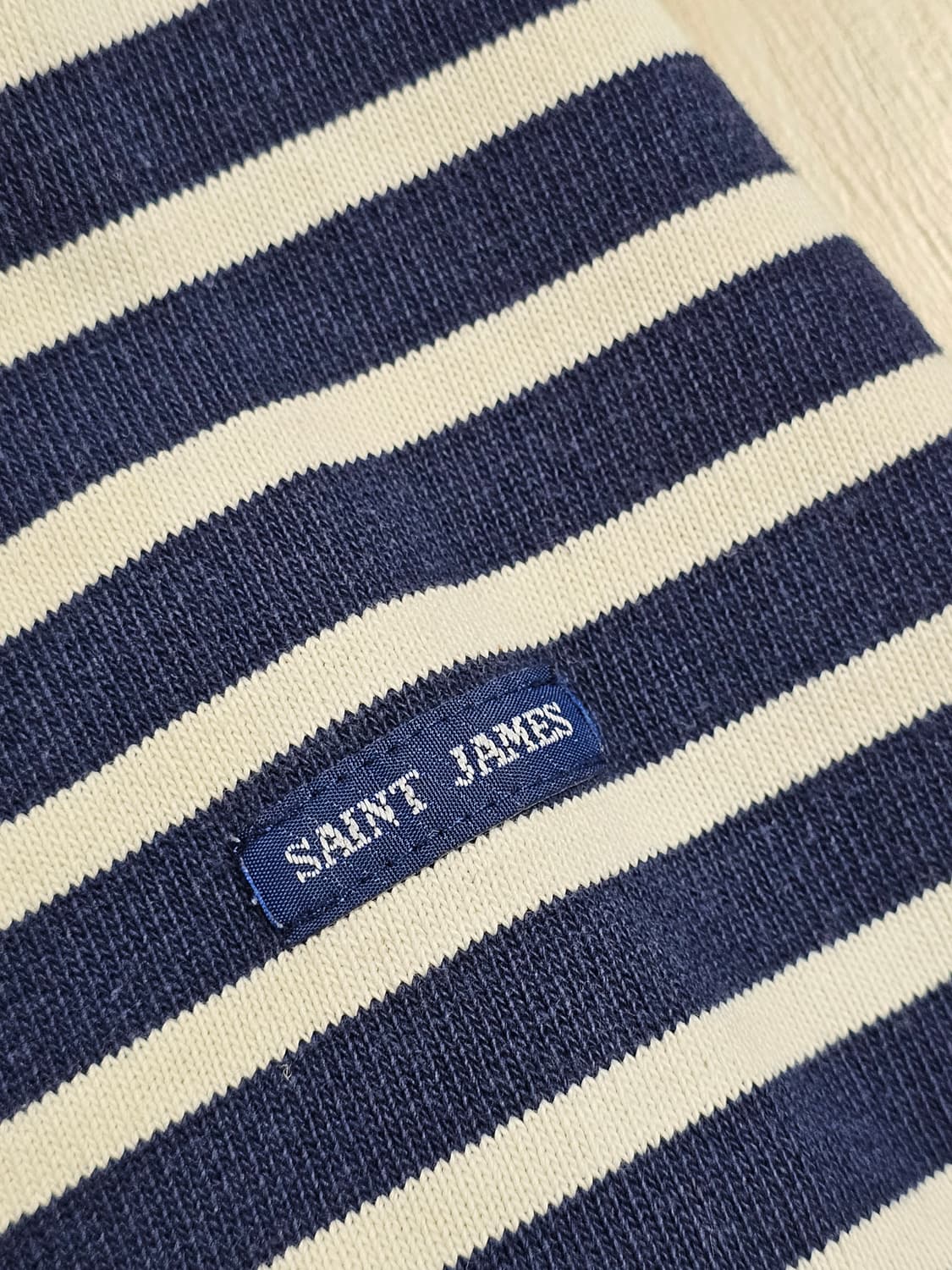 ​[95] 세인트제임스 앵커 자수 스트라이프 반팔 티셔츠 네이비 상품이미지5