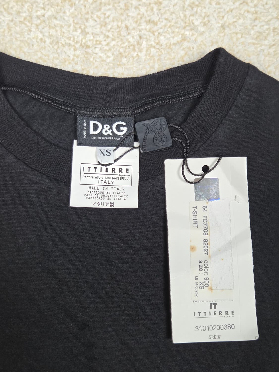 (새상품) [D&G] 백 로고 코튼 슬리브리스 티셔츠 | S00127 상품이미지3