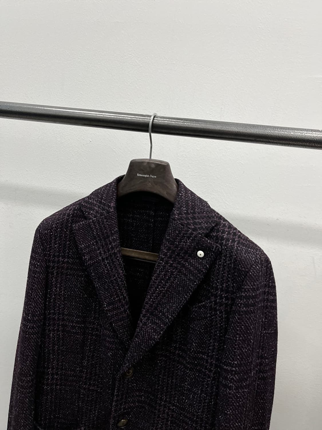 100-105) 루비암 체크 울코트  상품이미지2