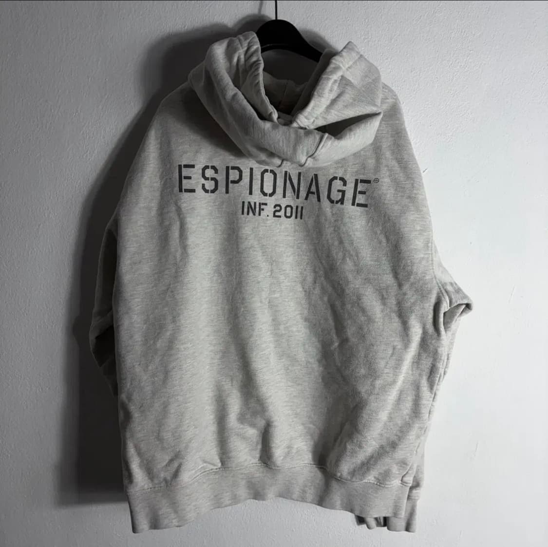 ESPIONAGE 기모 오트밀그레이 후드티(M) 상품이미지3