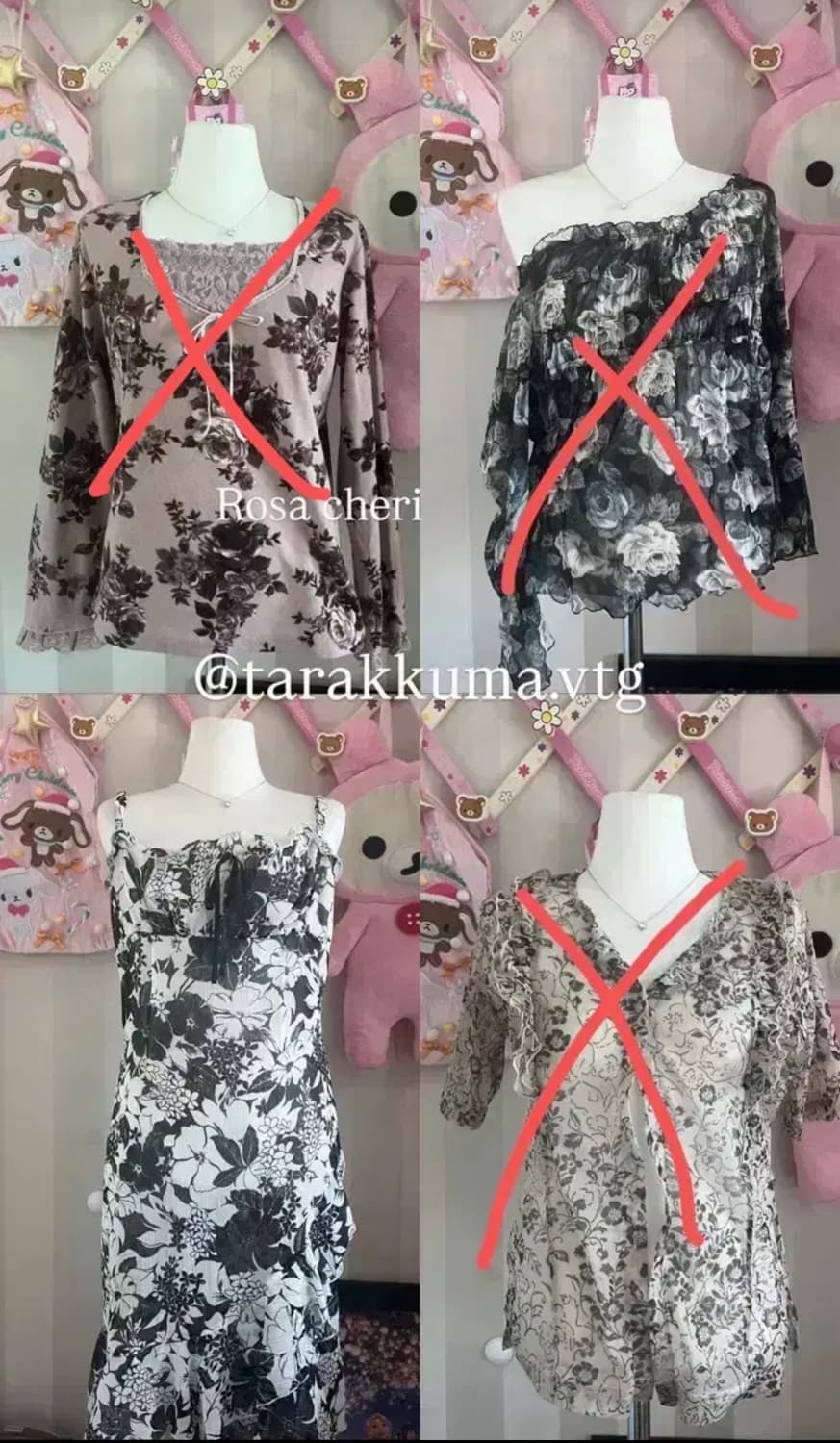 다 2만원) 빈티지 오리엔탈 레스트로즈 엑시즈팜 로사체리 페어리 롱슬리브 상품이미지2