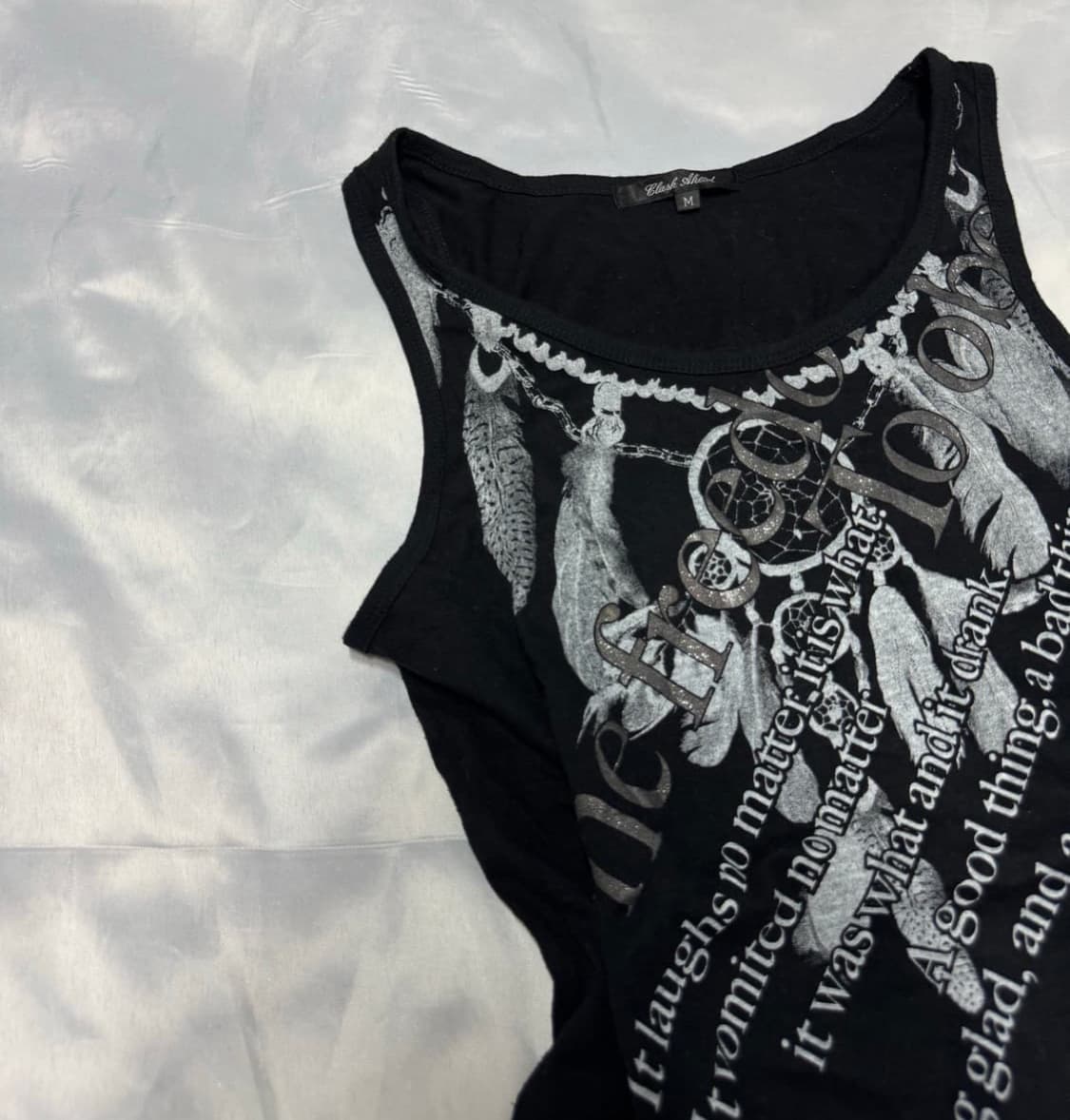 Black ahead kei sleeveless top 상품이미지3