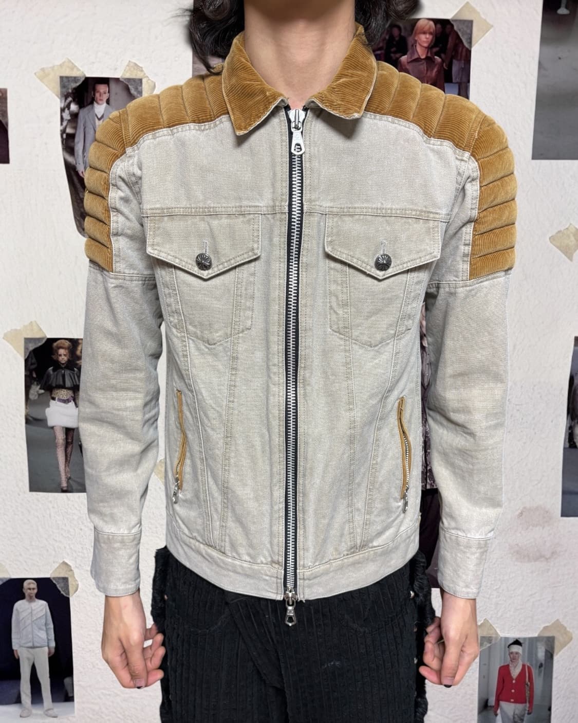 Blutenblatt Corduroy Panel Denim Jacket 상품이미지6