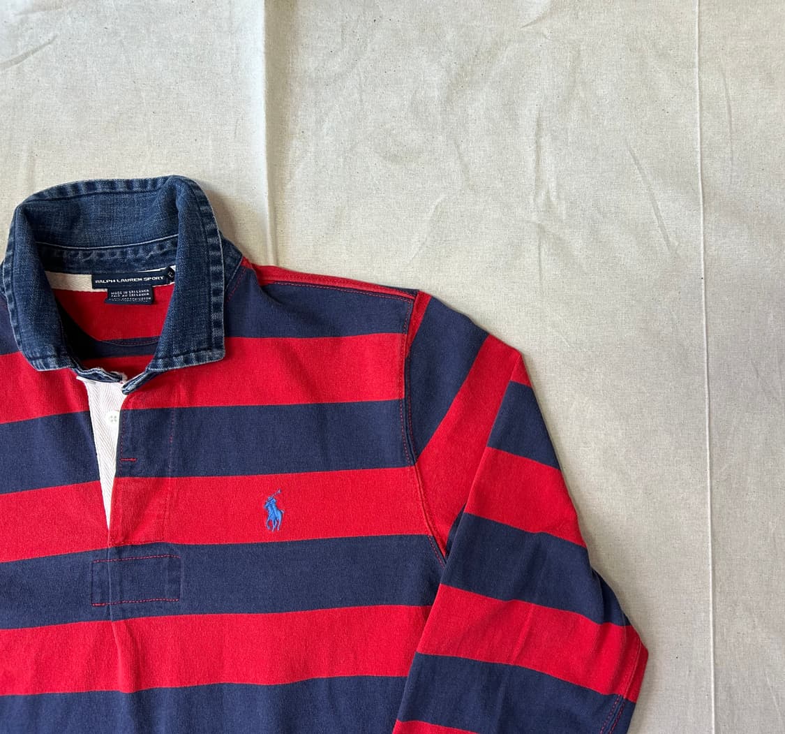 랄프로렌 스포츠 럭비 셔츠 Red/Navy 상품이미지2