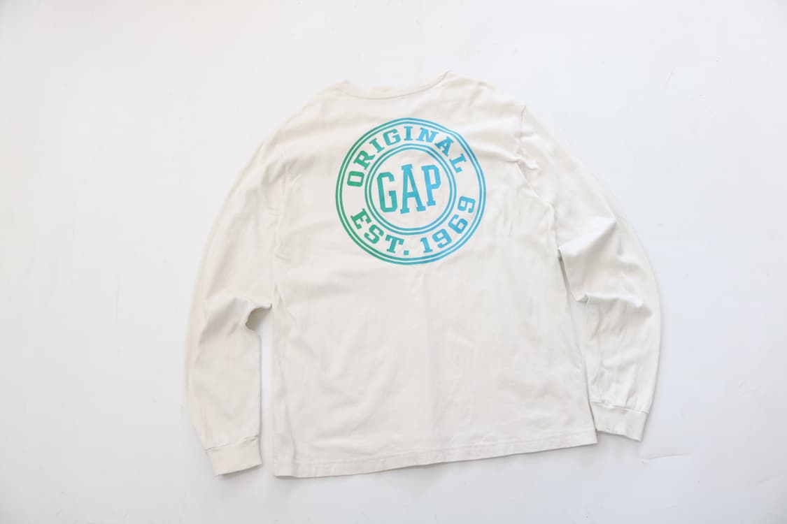 GAP 갭 빈티지 오리지널 EST.1969 그래디언트 로고 롱슬리브 상품이미지2