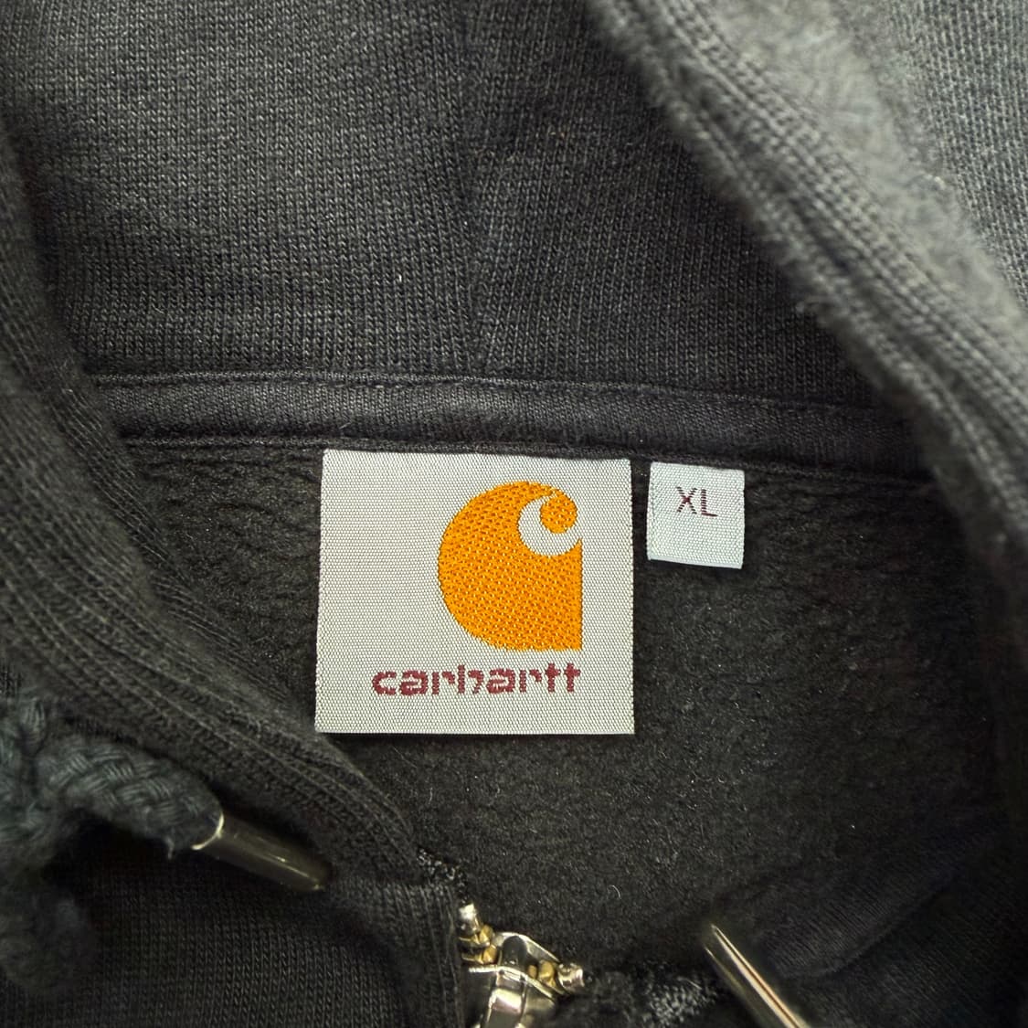 칼하트 Wip 스퀘어 라벨 블랙 후드집업 XL 상품이미지7