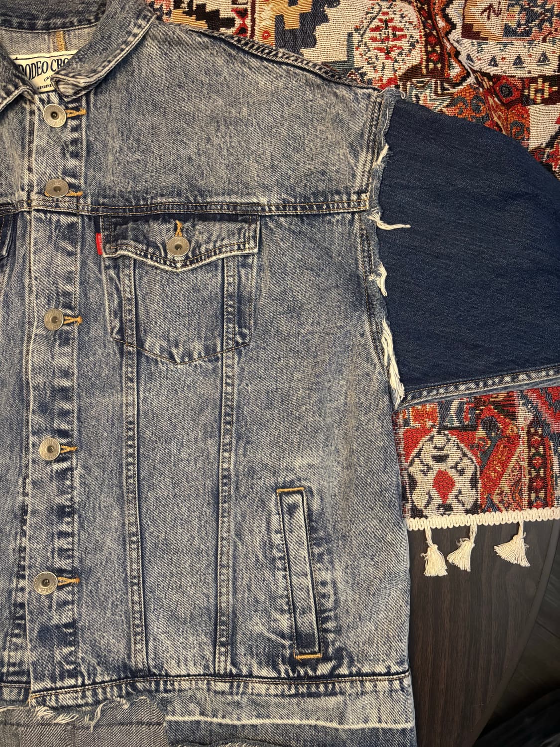 Rodeo Crown Rework patchwork denim jacke 상품이미지3