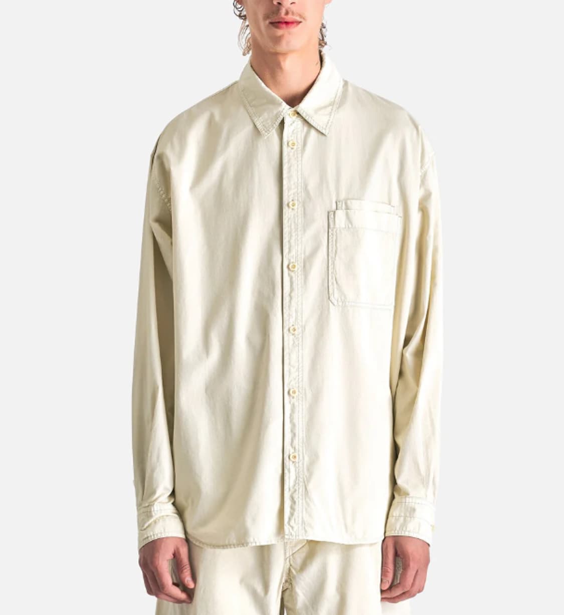 르메르 릴랙스드 워크웨어 셔츠 크림색 상품이미지3