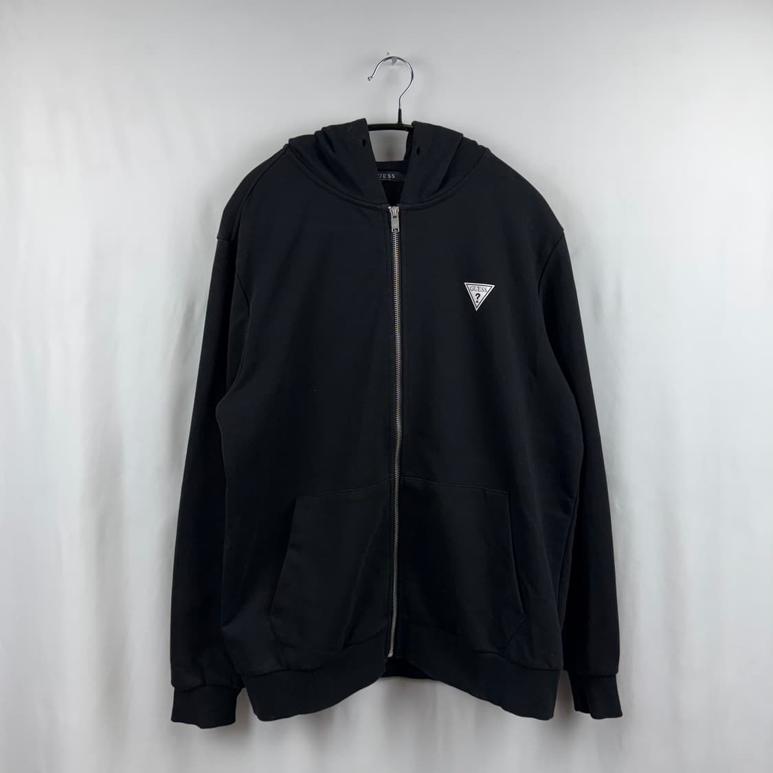(L) 게스 로고 후드집업 블랙 상품이미지2