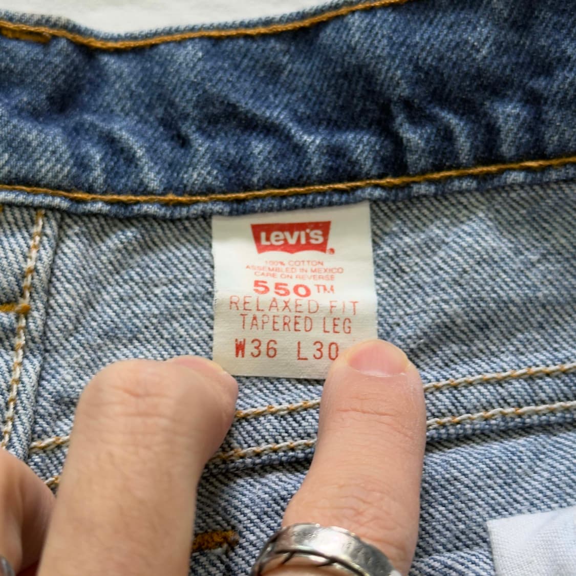 90s 리바이스 550 데님팬츠 W36 L30 상품이미지5