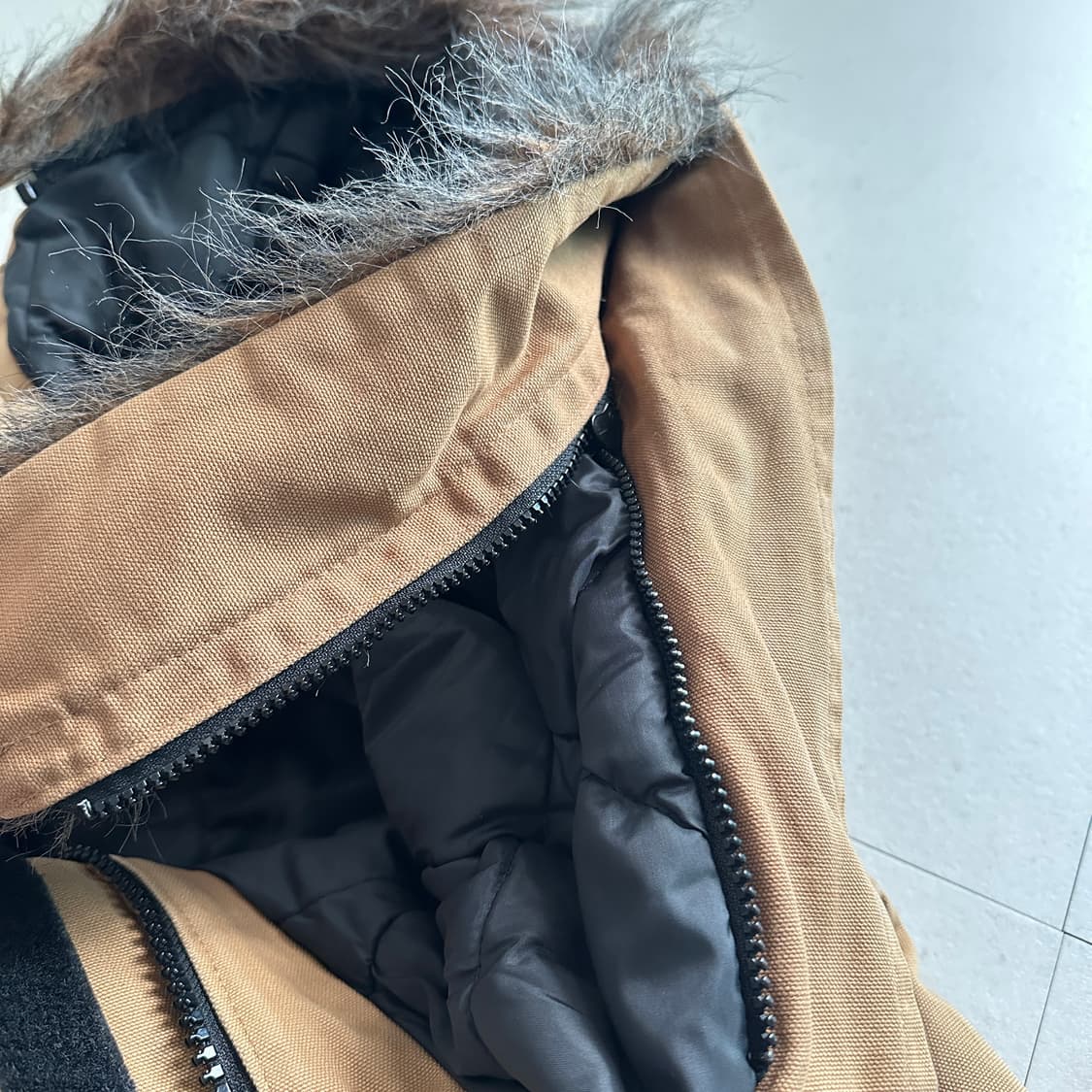 90s 칼하트 시베리안 워크 덕 파카 MADE IN USA (M) 상품이미지4