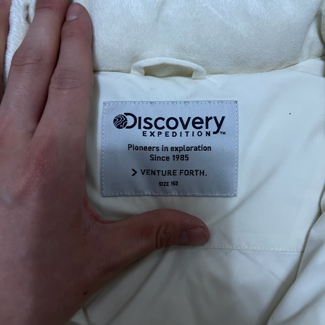 디스커버리 키즈 덕다운 화이트 패딩 150  상품이미지5