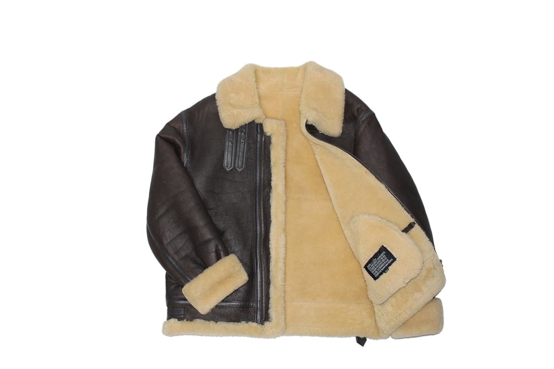 1990s 쉽스킨 시어링 B-3 폭격기 무스탕 상품이미지2