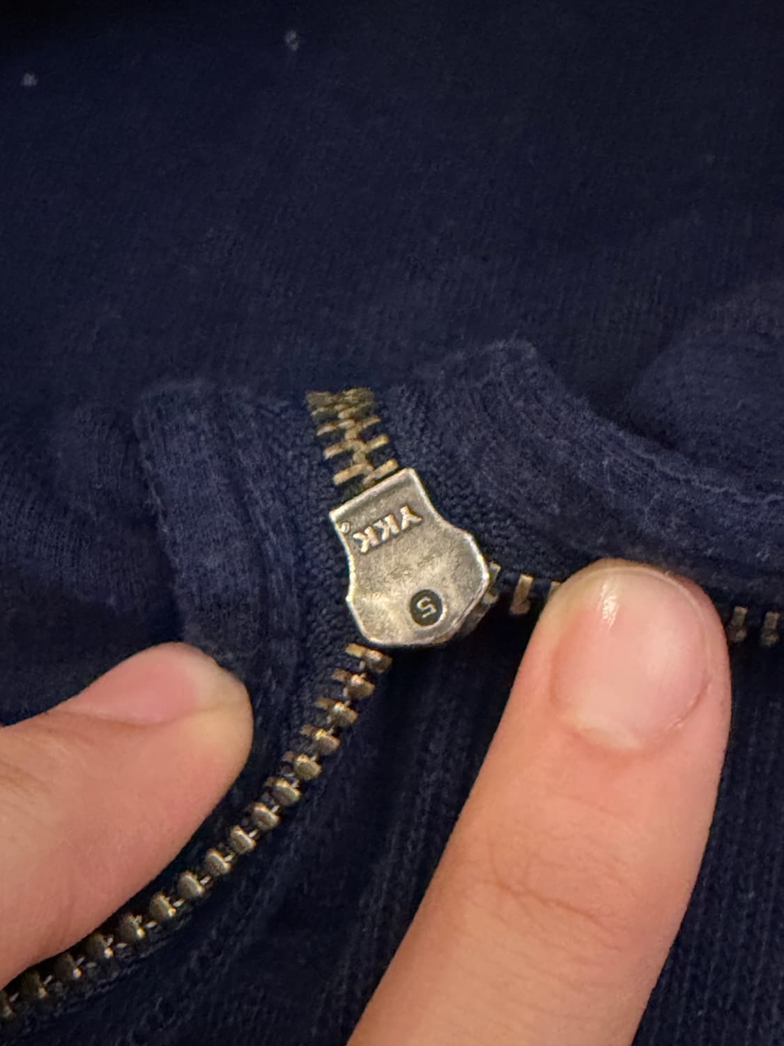 폴로 랄프로렌 반집업 코튼 니트 네이비 상품이미지4