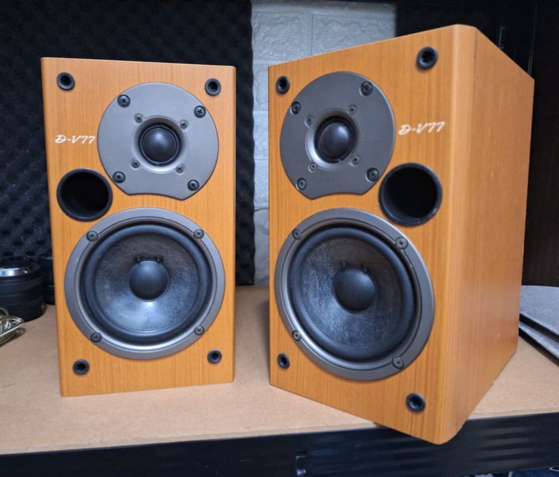 온쿄 중소형 빈티지 스피커 1조 D-V77 레트로 앤틱 인테리어 카페 상품이미지2