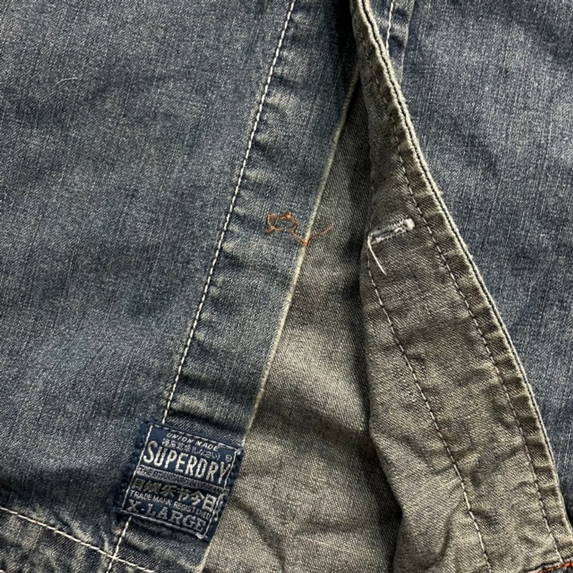 105 슈퍼드라이 페인팅 데님 셔츠  상품이미지4