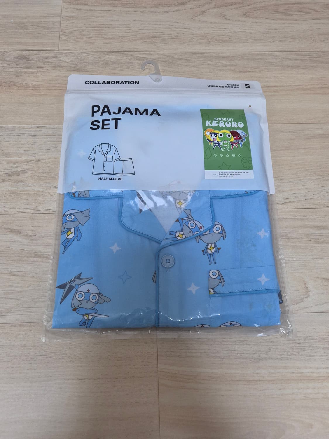 스파오 개구리 중사 케로로 도로로 반팔 잠옷S 상품이미지1