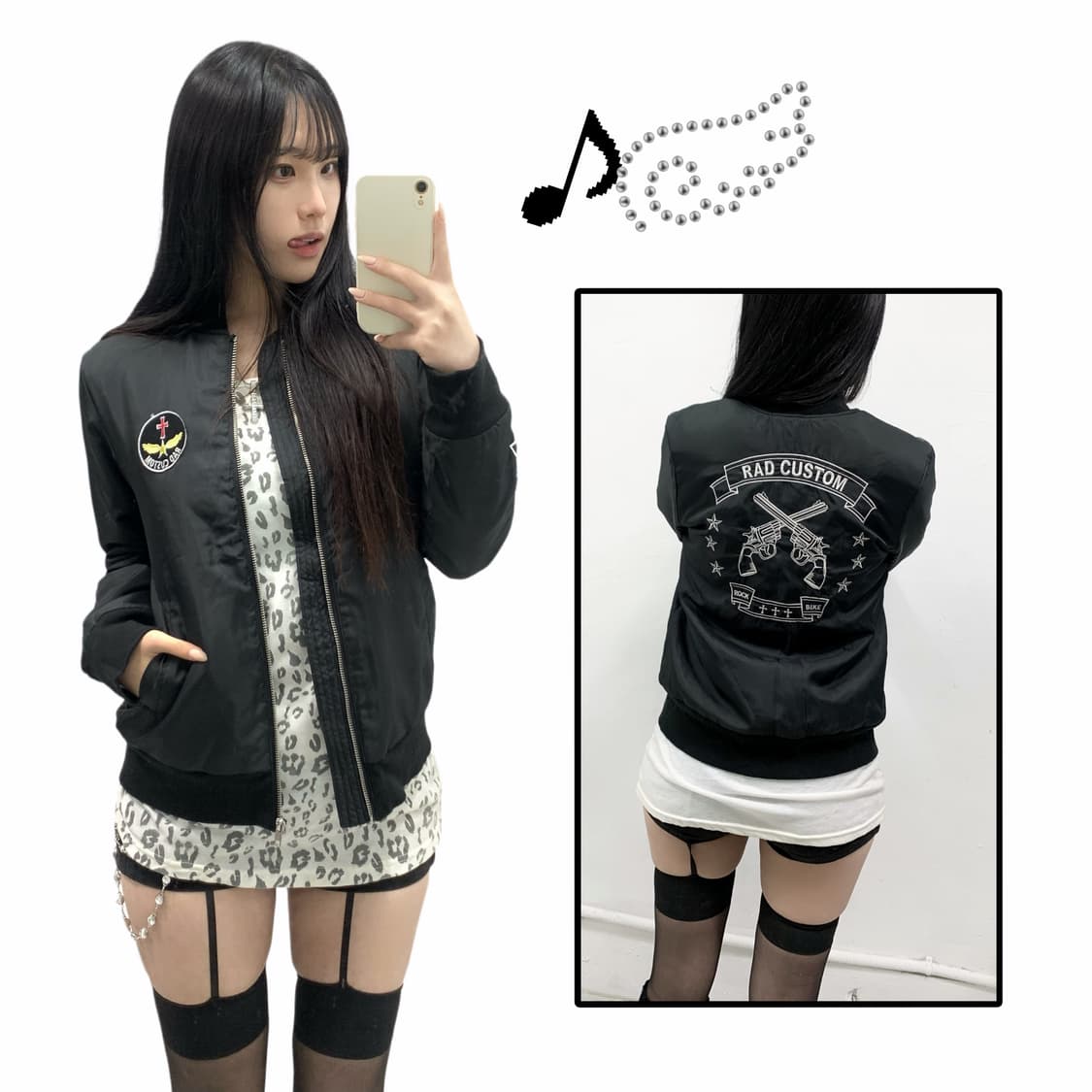 [RED CUSTOM] 펑크 y2k 항공 점퍼 자켓 상품이미지1