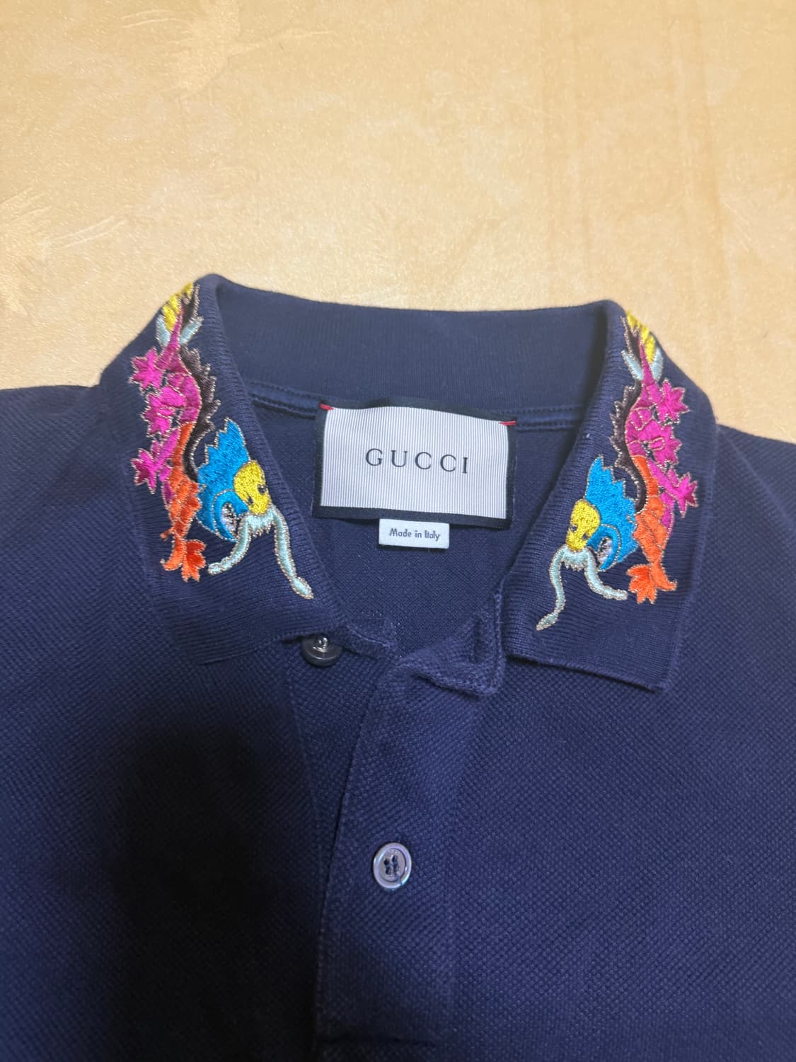 GUCCI 구찌 드래곤 카라넥 반팔 티셔츠 100  상품이미지2