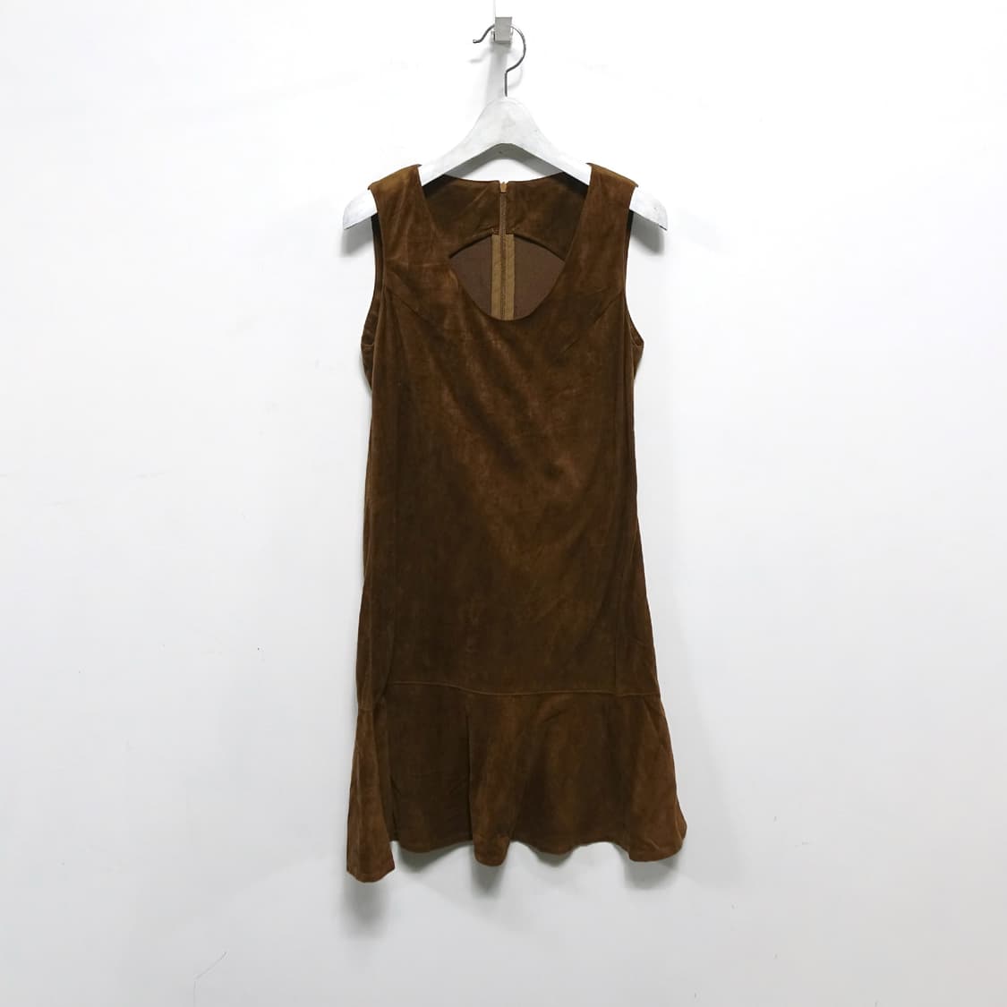 VINTAGE SUEDE  빈티지 브라운 스웨이드 슬리브리스 원피스  상품이미지1