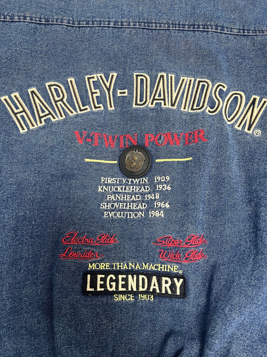 [XL] 할리데이비슨 데님 바시티 블루종 자켓 상품이미지7