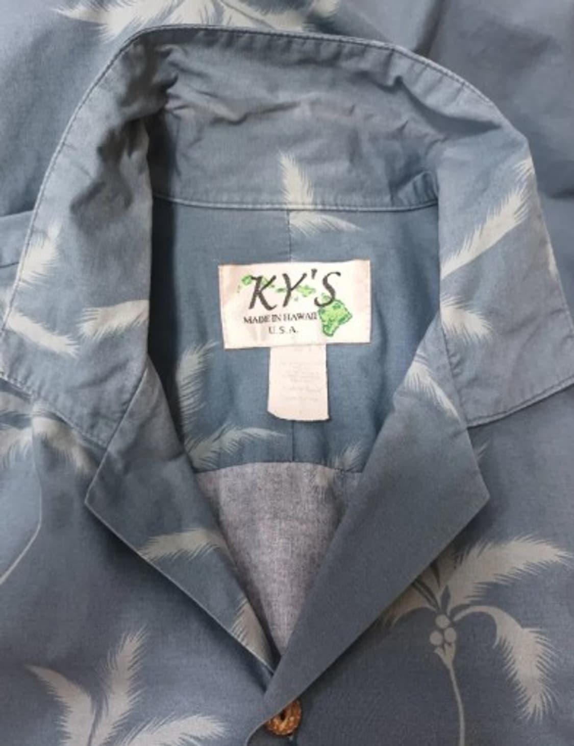 KY's 남성 블루하와이안반팔셔츠 상품이미지4