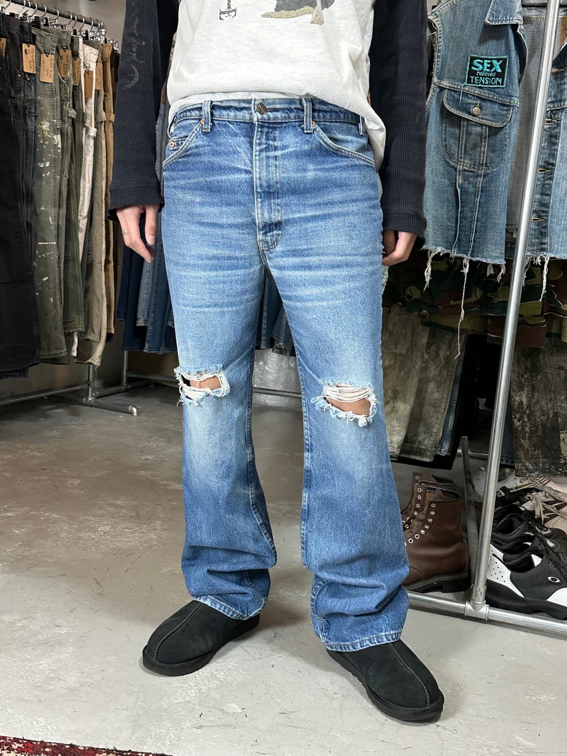 90's USA Made 빈티지 리바이스 517 오렌지탭 부츠컷 상품이미지3