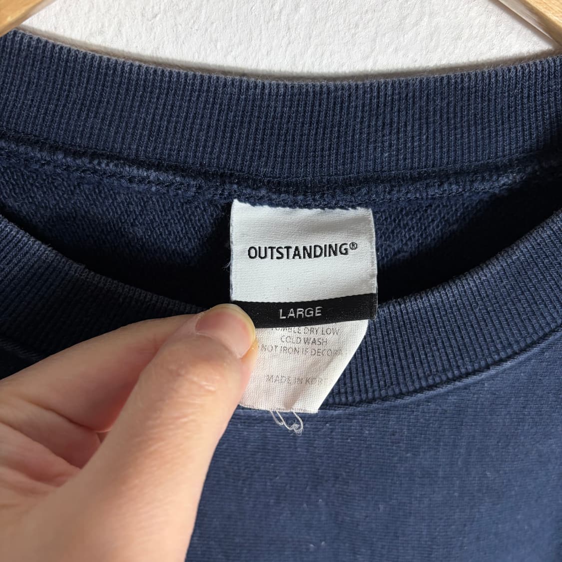아웃스탠딩 NAVY 네이비 맨투맨(L) 상품이미지4
