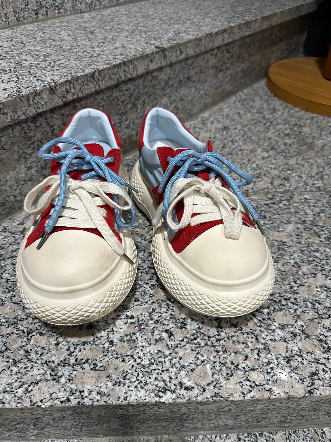 배색 플랫폼 스니커즈 하라주쿠 일본 갸루 240 통굽 상품이미지2