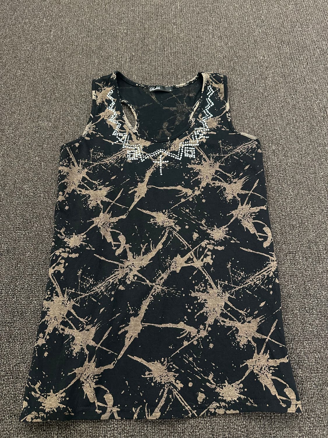 L)Japanese vintage y2k 스터드 디테일 나시 상품이미지2