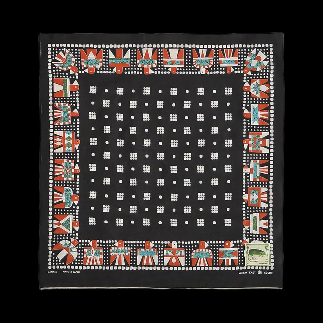 캐피탈 패스트컬러 셀비지 반다나 블랙 상품이미지1