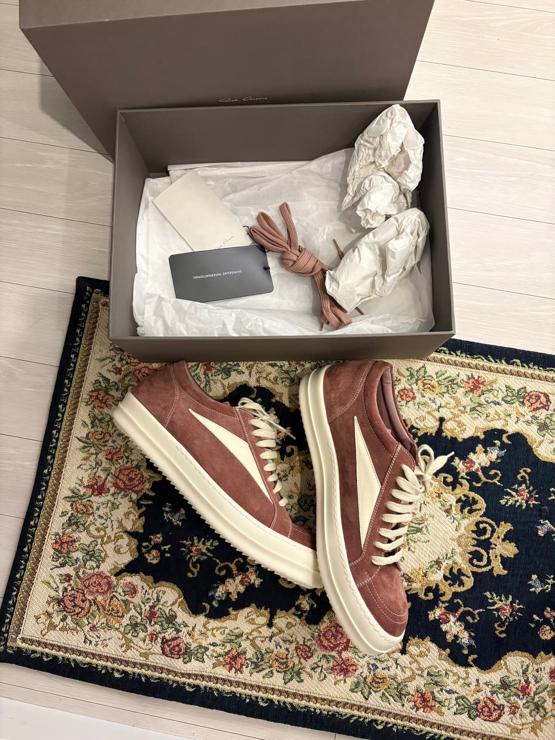 릭오웬스 빈티지 스니커즈 릭반스 더스트 핑크 44 새상품 상품이미지1