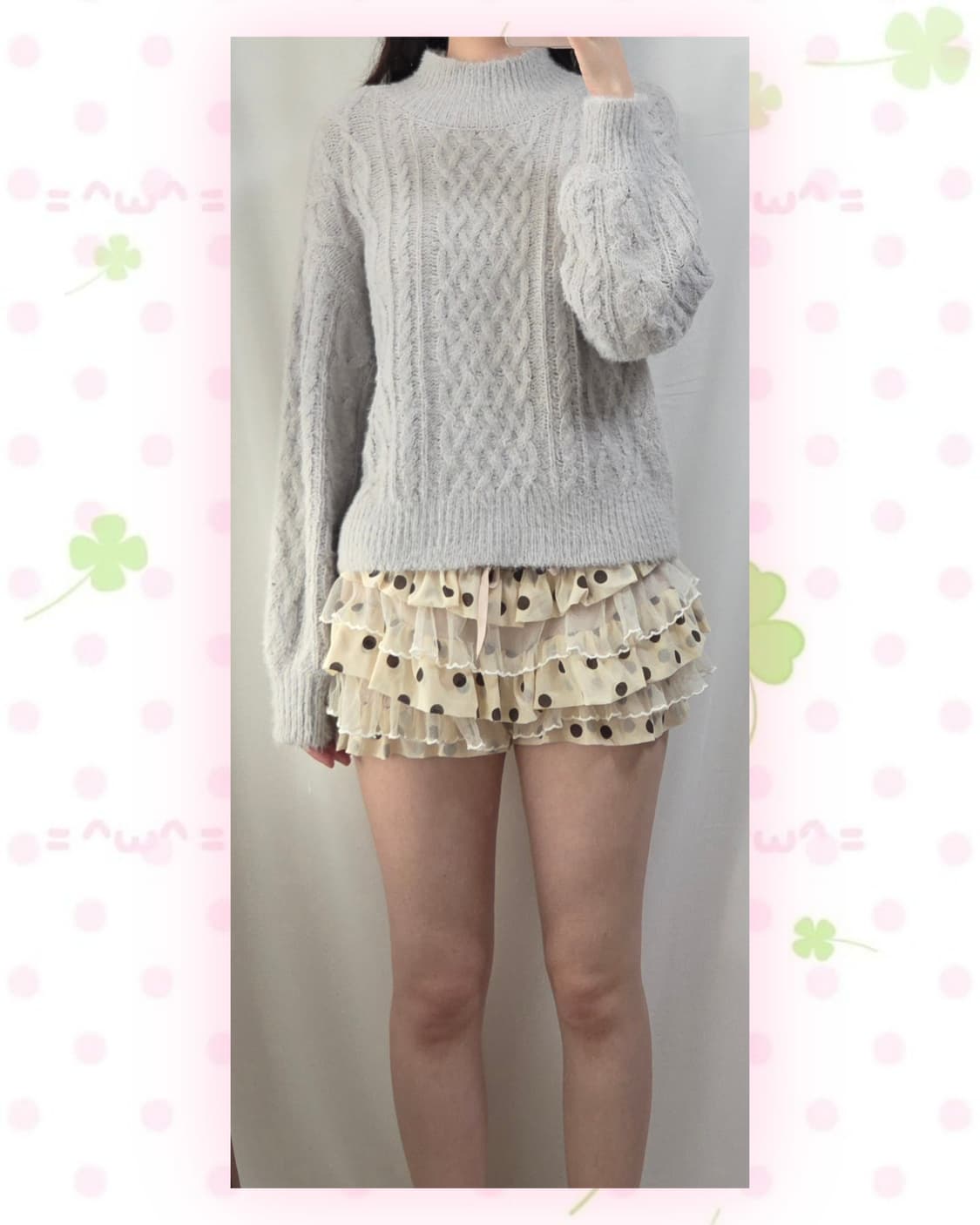 콜자 연회색 니트 상품이미지2