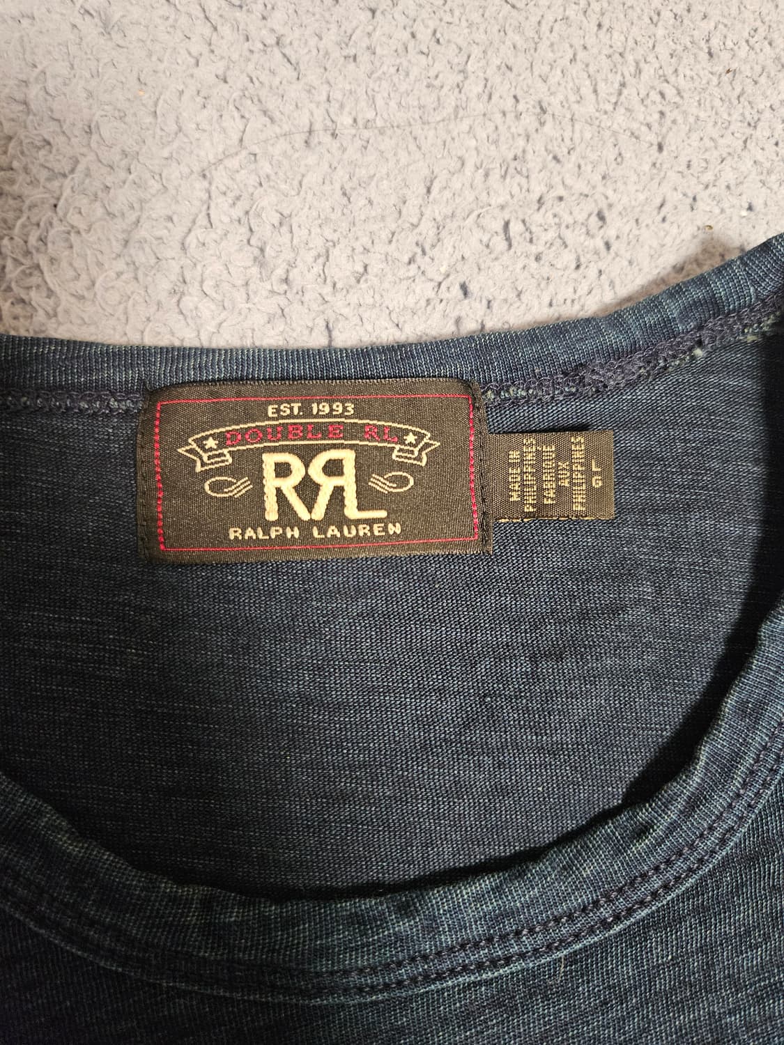 RRL 더블알엘 인디고 슬럽 포켓 반팔 티셔츠 상품이미지3