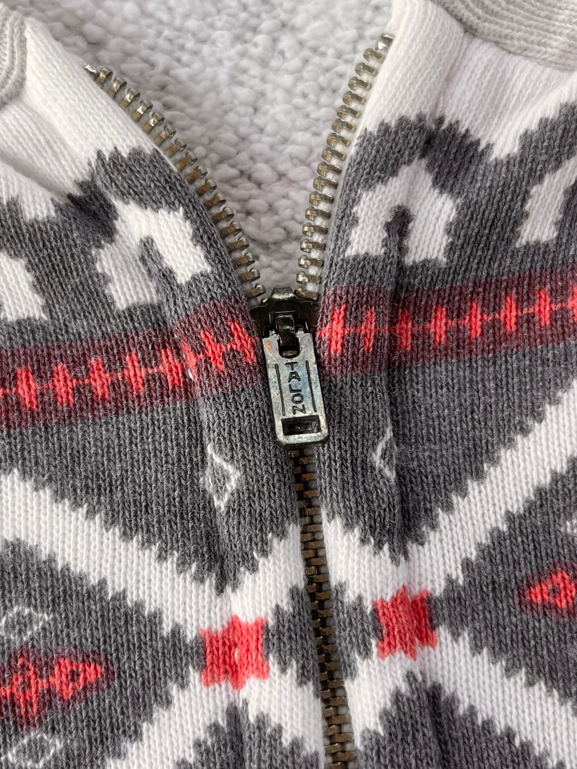 60s USA 빈티지 복각 스노우 패턴 집업 스웻셔츠 상품이미지3