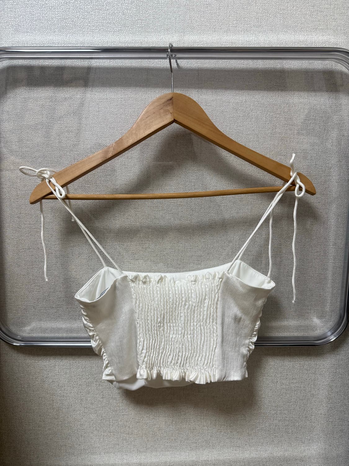 (반택포) 자라 새틴 나시 탑 (블랙,화이트) 상품이미지3