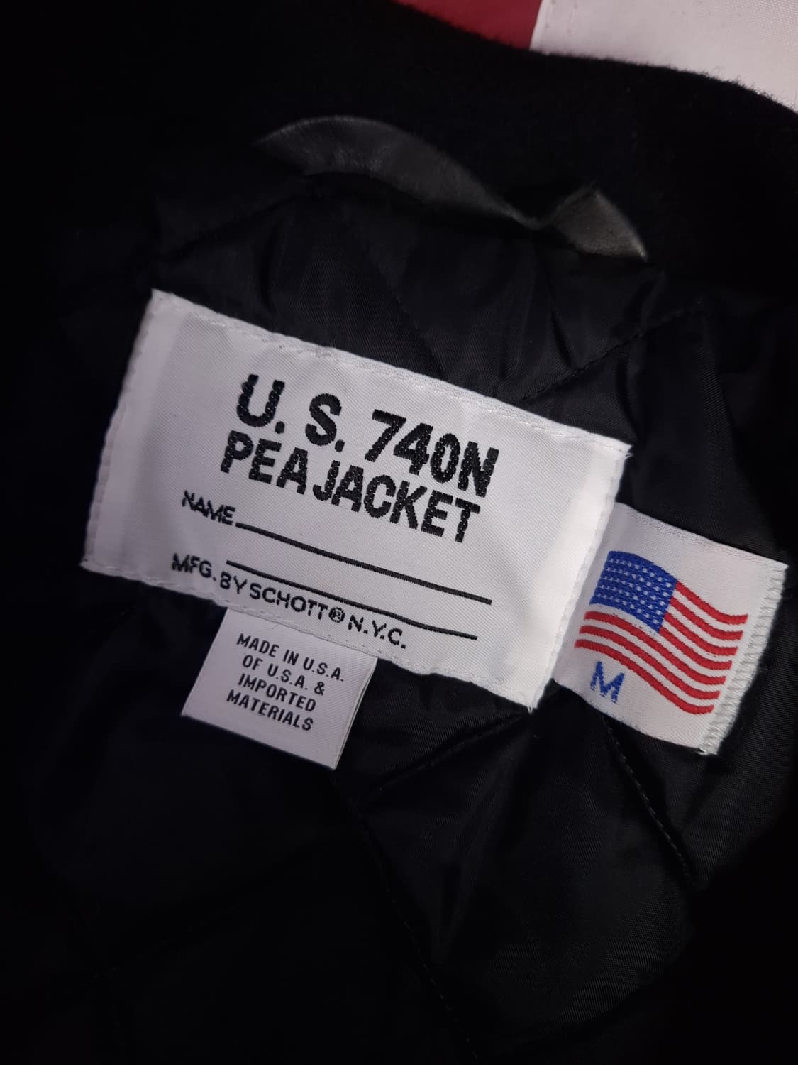 새제품 오리지날 신형 미국제조 미해군 TYPE 쇼트사 울 싱글 피코트 상품이미지4