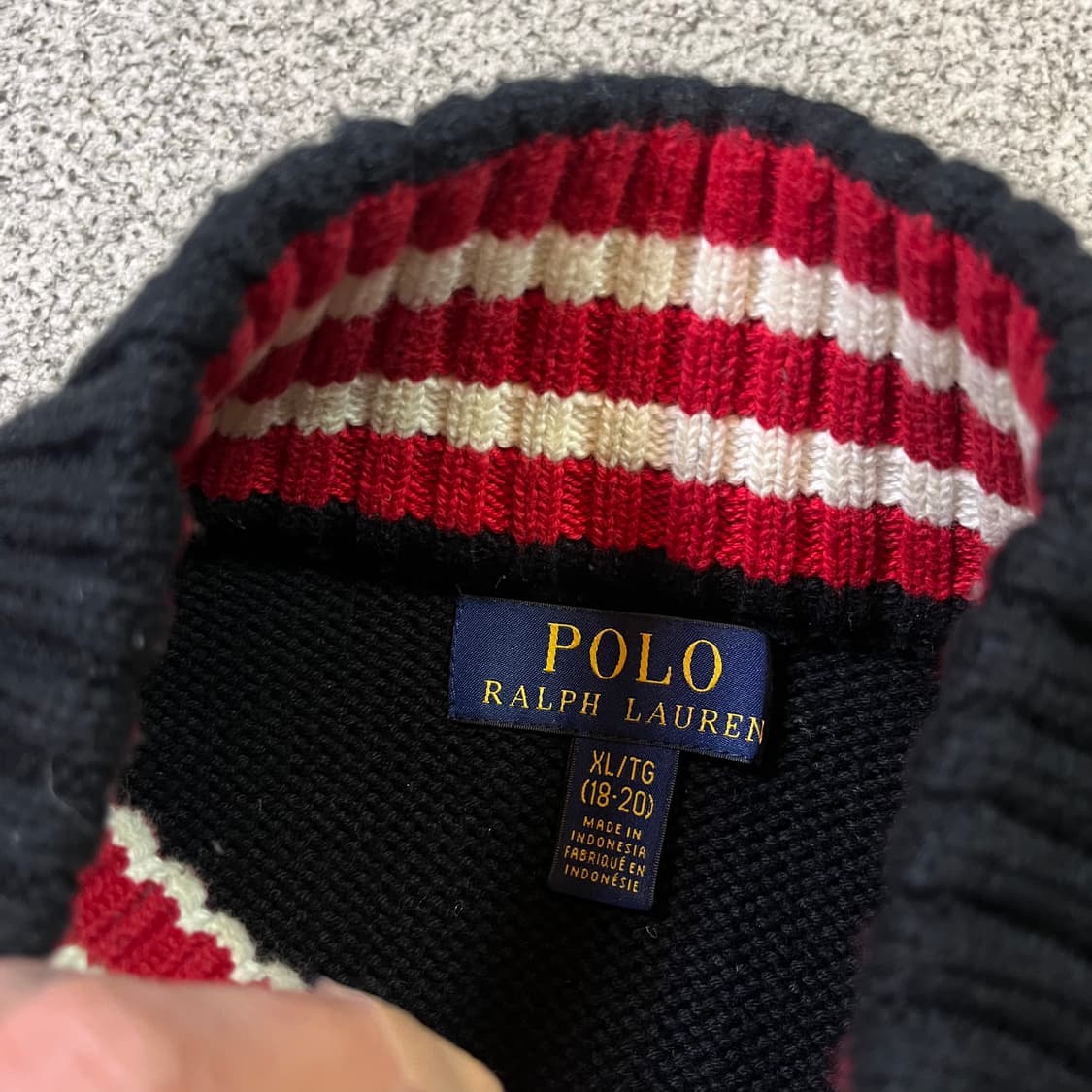 폴로 랄프로렌 포니 반집업 니트  상품이미지3