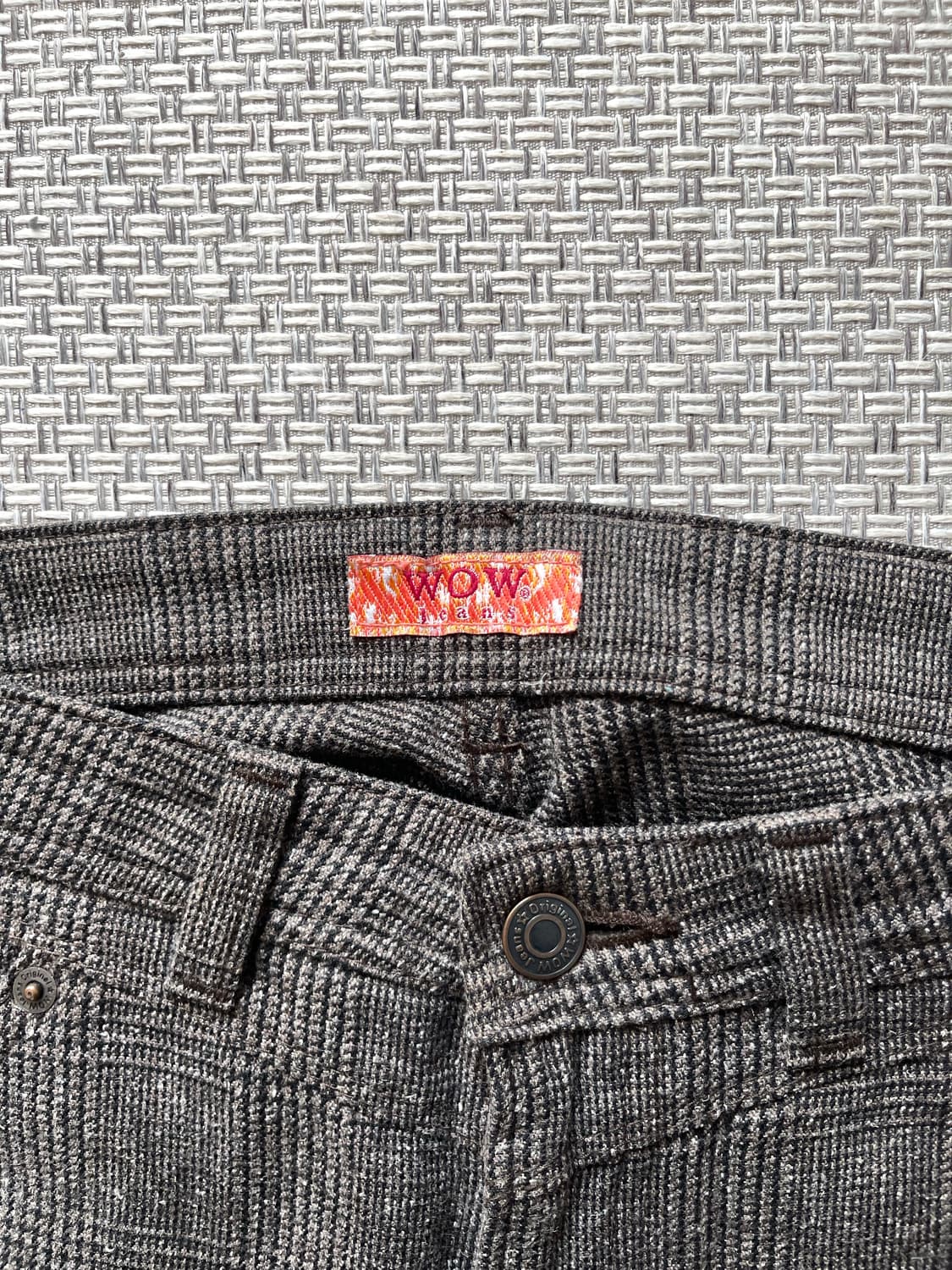 Y2k WOW jeans 글랜체크 부츠컷 팬츠 상품이미지3