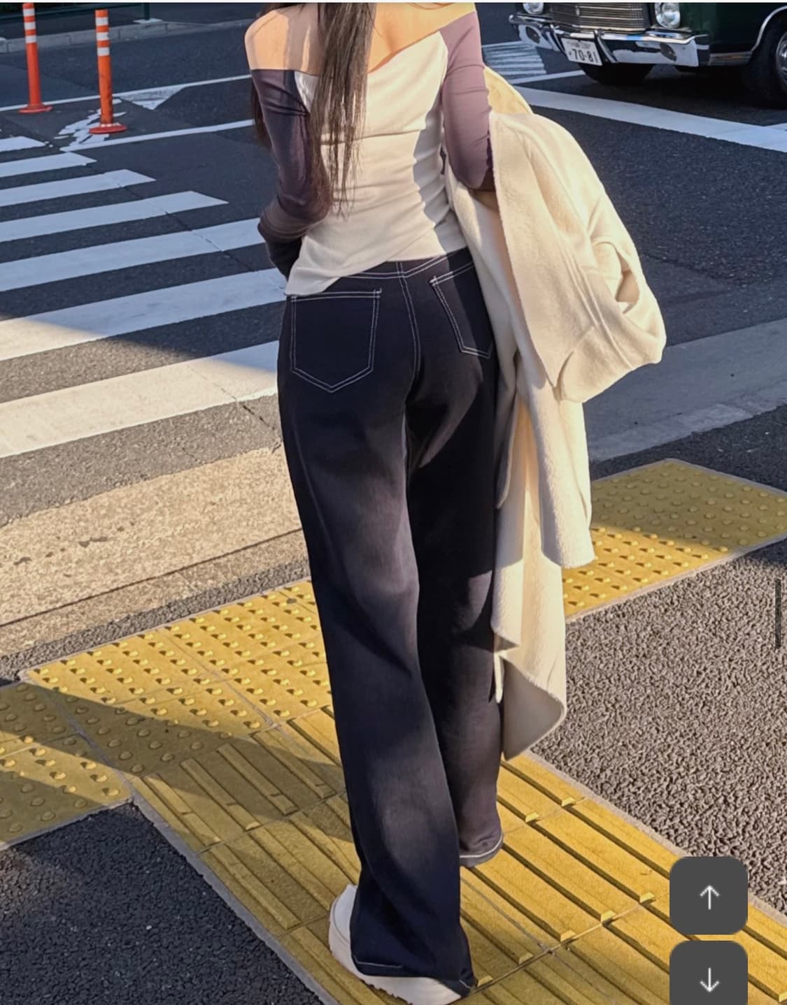 카인다미 골반볼륨업 생지 기모 와이드진 상품이미지4