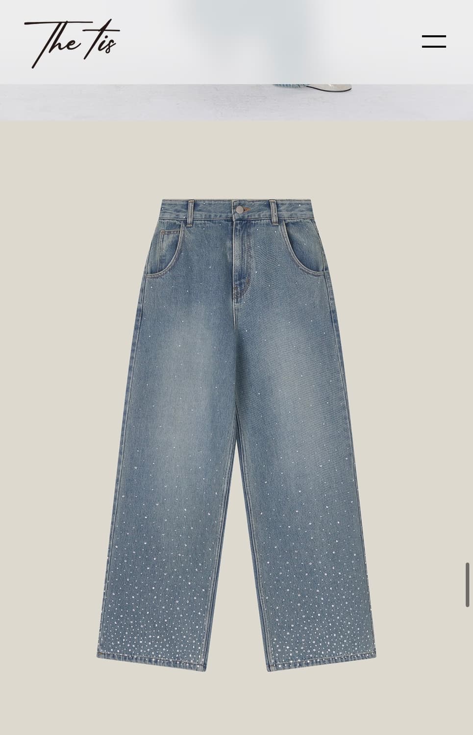 현물더티스 트윙클 크리스탈 데님 팬츠  상품이미지2