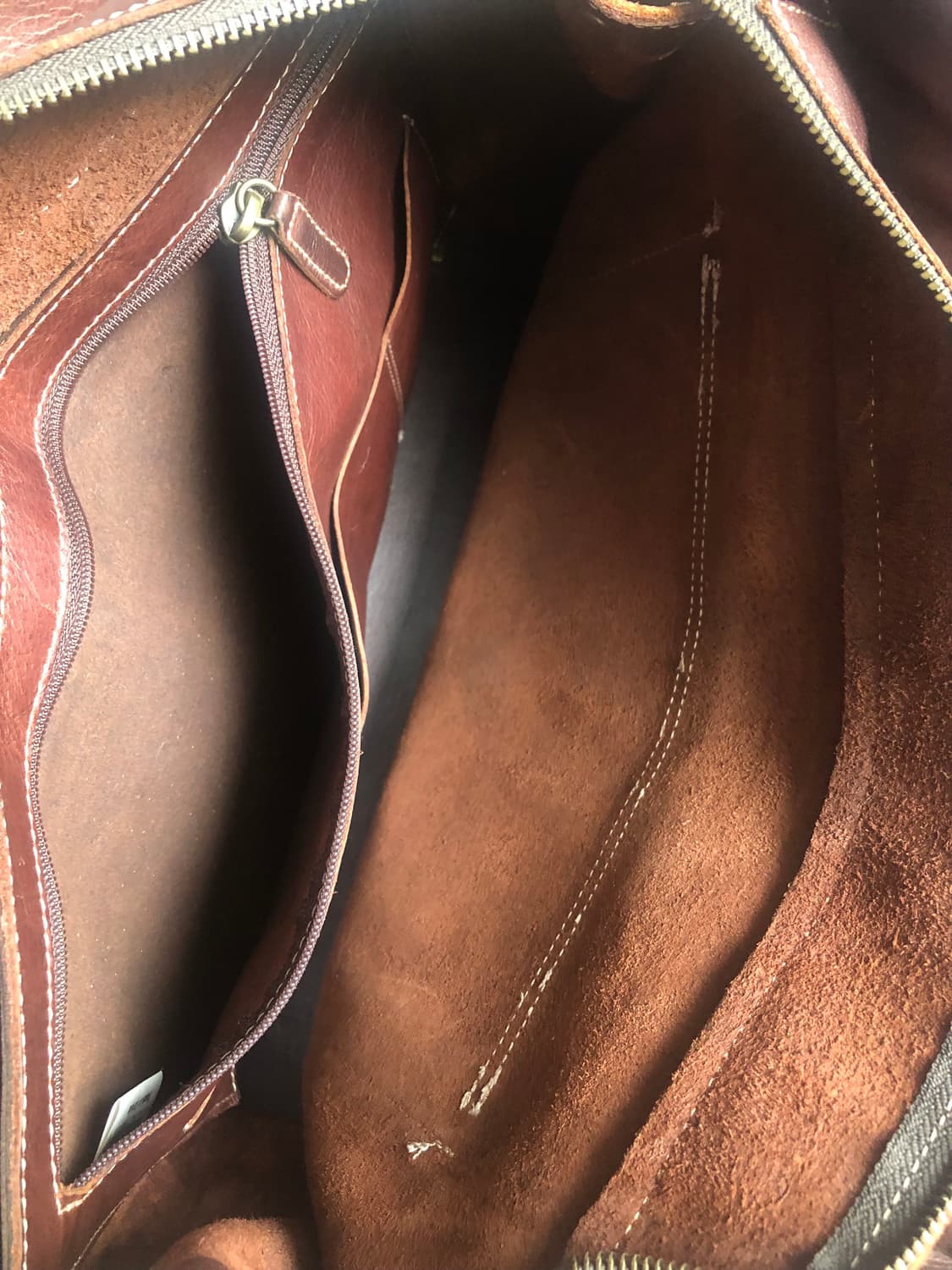 피카드 브라운 레더 토트백 상품이미지3