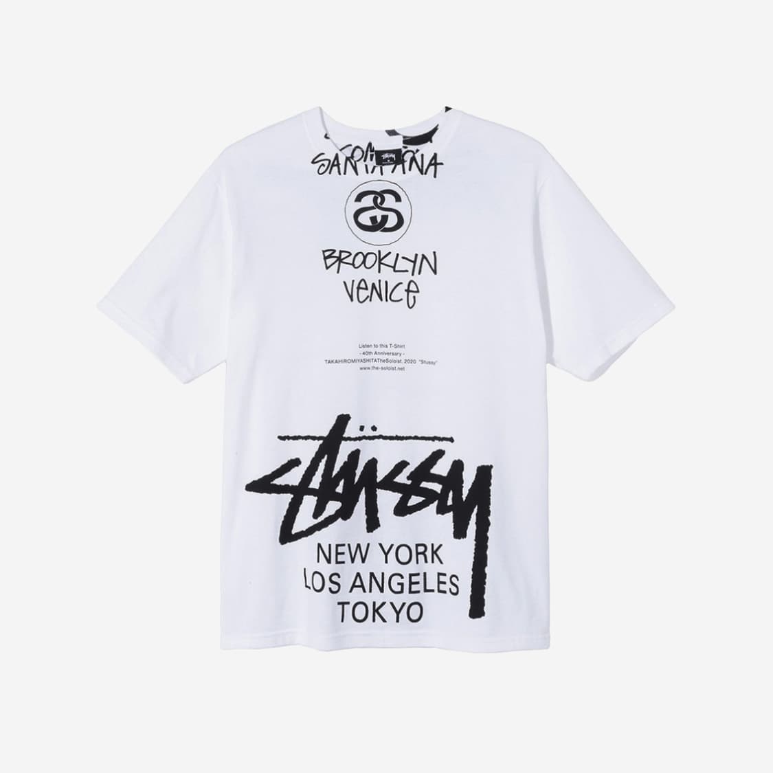 [L] 스투시 x 솔로이스트 40주년 반팔 티셔츠 상품이미지1