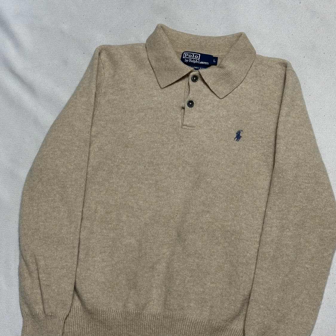 L 폴로랄프로렌 블루 포니 여성용 램스울 카라 니트 상품이미지1
